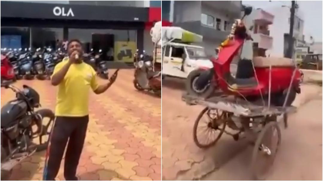 Read more about the article Watch: Man Stages Epic Scooter Funeral Outside Showroom, Goes Viral!