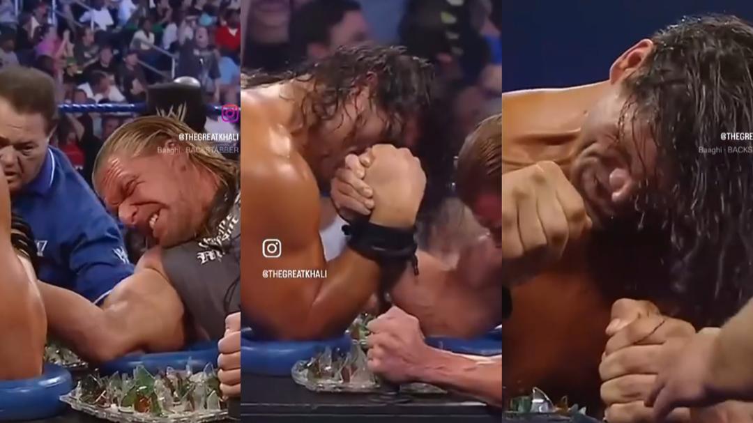 You are currently viewing Triple H vs. Khali: The Arm Wrestling Match That Left Fans Booing and Wanting More!