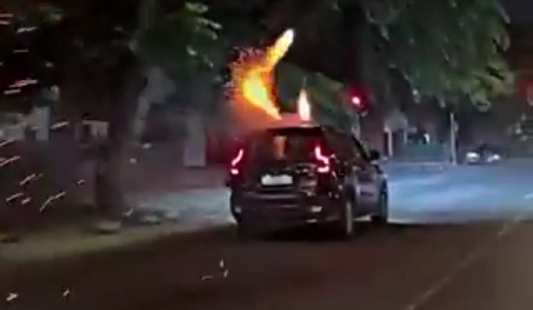 Read more about the article Viral Video Sparks Outrage: Firecrackers on a Moving Car in Chandigarh