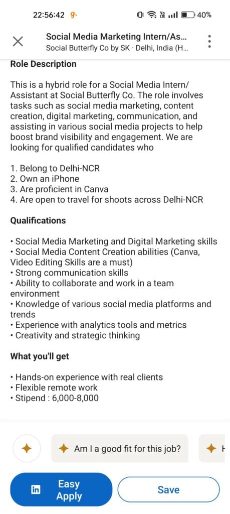 iPhone Required, But Stipend is ₹6,000? LinkedIn Post Highlights Job Market Oddity